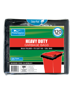 Cast Away Sacs à ordures Heavy Duty Black 25s x 10