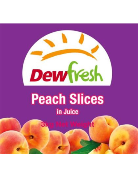Dewfresh ジュース3kg x 1でスライスされた桃