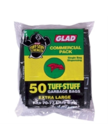 Glad Bags Garbage 77lt Extra Heavy Duty Black 50 Pack x 1