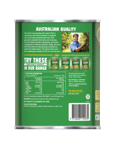 Spc Pêches tranchées dans le jus 3kg x 1