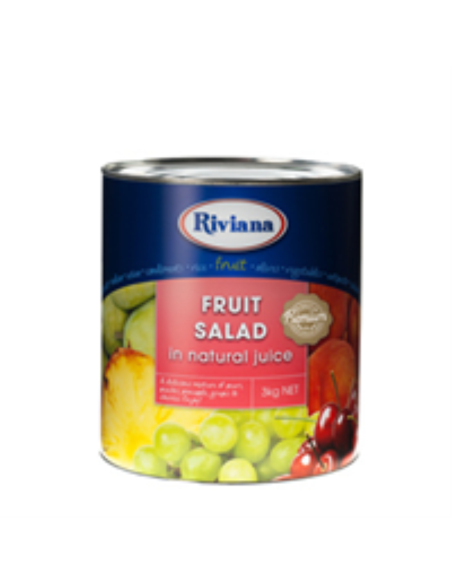 Riviana Salade de fruits en jus naturel sud-africain 3kg x 1