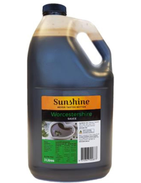 Sunshine Sauce Worcestershire Gluten Free 3ltr x 1 Sunshine Sauce Worcestershire Gluten Free 3ltr x 1