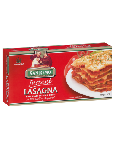 San Remo Pasta Lasagne Sheets Instant No 103 250g x 1