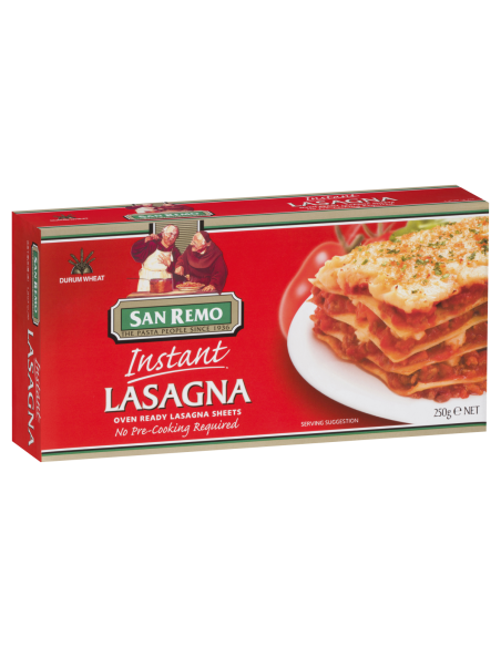 San Remo Pasta Lasagne Sheets Instant No 103 250g x 1 San Remo Pasta Lasagne Sheets Instant No 103 250g x 1