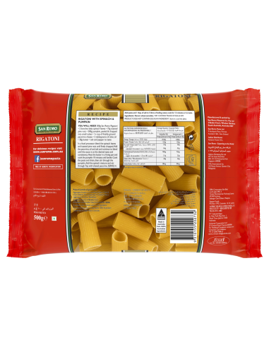 San Remo 面食Rigatoni No 22 500g x 1