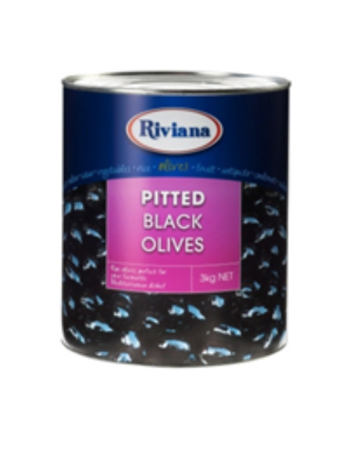 Riviana Olives Noir Piquée 3kg x 1