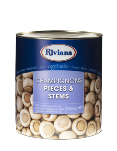 Riviana Champignons Stems & Pieces 2.84kg x 1