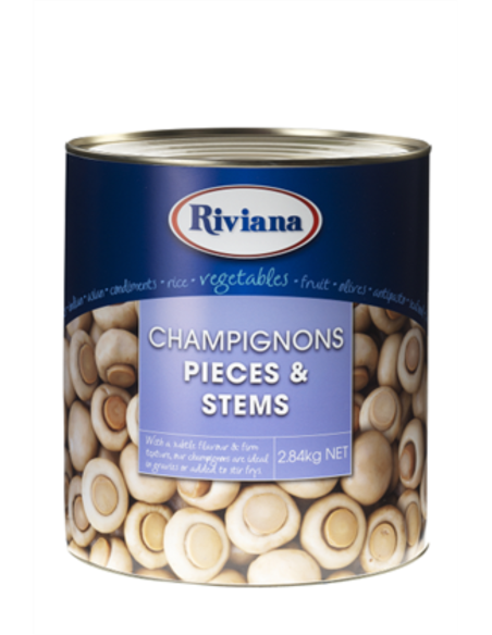 Riviana Champignons Stems & Pieces 2.84kg x 1 Riviana Champignons Stems & Pieces 2.84kg x 1