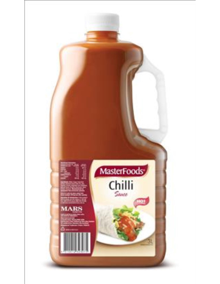 Masterfoods Sauce Chilli Hot 3ltr x 1 Masterfoods Sauce Chilli Hot 3ltr x 1