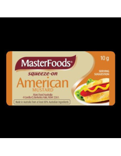 Masterfoods Mustard Portion Control American Squeeze On 10g x 100