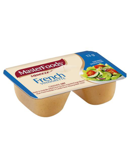 Masterfoods Dressing French Vinaigrette Squeeze On 13g x 100 Masterfoods Dressing French Vinaigrette Squeeze On 13g x 100