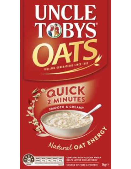 Uncle Toby Oats Quick 1kg x 1 Uncle Toby Oats Quick 1kg x 1