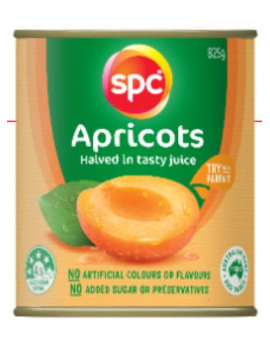 Spc Apricots Halves In Juice 825g x 1