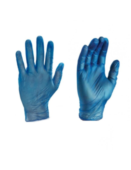 Pharm Pak Gants Vinyl Bleu Petite Poudre Free 100 Pack x 1