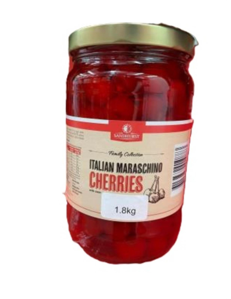 Sandhurst Cerezas MARASCHINO ITALIANO CON STEM 1.8KG X 1