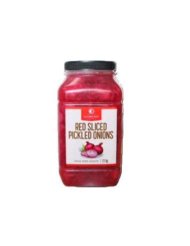 Sandhurst Zwiebeln eingelegt rot geschnitten 2.1kg x 1