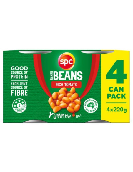 Spc Frijoles al horno 4 Pack 220g x 1