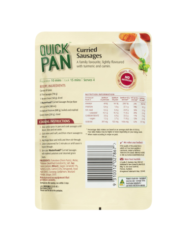 Masterfoods Base de recette de saucisse curreuse 175g x 1