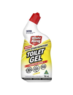White King Lemon Toilet Gel With Stain Remover 700ml x 6
