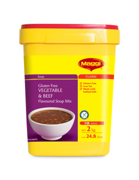 Maggi Suppen Rindfleisch und Gemüse Glutenfrei 2 kg x 1