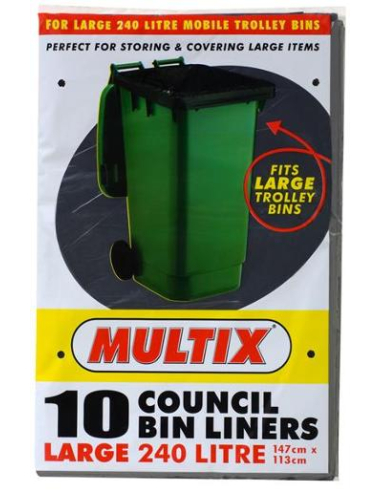 Multix Council Bin Liner Large 240lt 10 Pack x 1