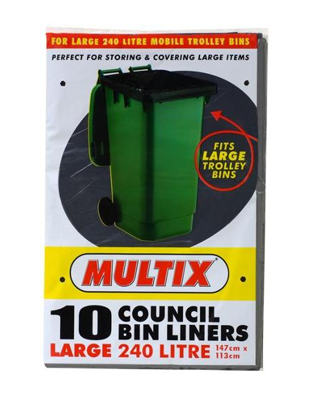 Multix Council Bin Liner Large 240lt 10 Pack x 1