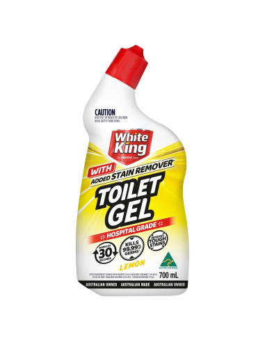 White King Toilet Gel With Stain Remover Lemon 700ml x 1