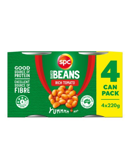Spc Baked Beans In Rich Tomato Sauce 220g x 4