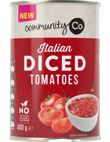 Community Co Diced Tomatoes 400g x 12