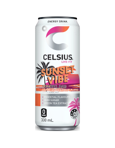 Celsius Sunset Vibe Sparkling Mango Passionfruit 330ml x 24