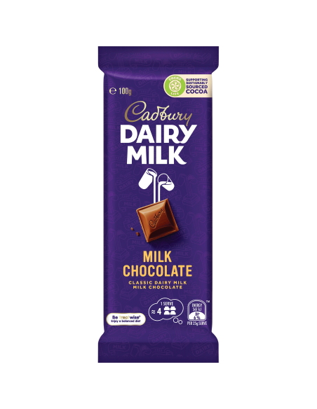 Cadbury 乳製品ミルクチョコレートブロック100g×16