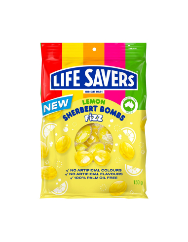 Lifesaver citron sherbert bombes 150g x 12