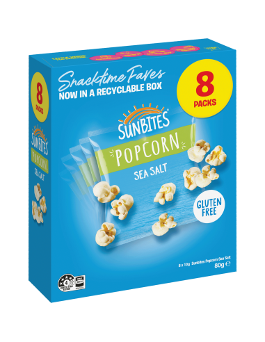 Sun Bites Popcorn Sea Salt 8 Packung 80g x 1