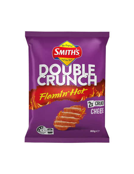Smiths Double Crunch Flaming Hot Cheese 80g x 12