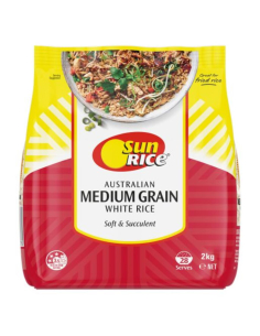 Sunrice Medium Grain White Rice 2kg x 1