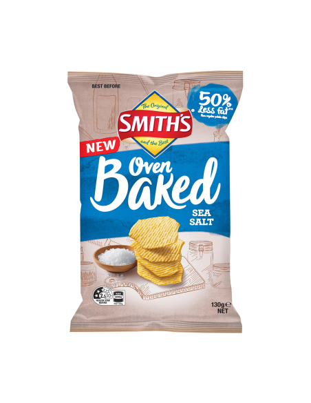 Smiths Oven Baked Sea Salt 130g x 1