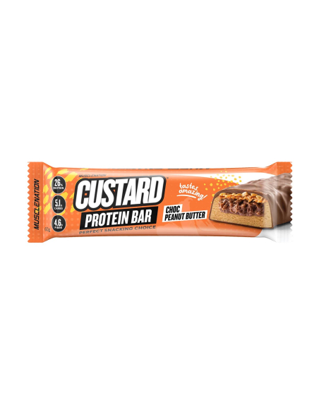 Muscle Nation Custard Bar Choc Peanut Butter 60g x 12