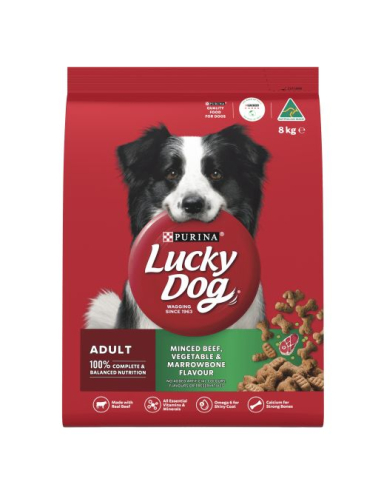 Purina Lucky Dog Adult Beef Vegetable And Marrowbone 8kg x 1