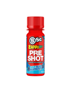 Bsc Pre-workout Shot Zappo Sour Blue Raspberry Sugarfree 60ml x 12