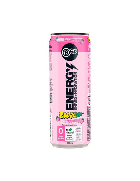 Bsc Energy Shred Hydration Zappo Sour Strawberry Sugarfree 355ml x 12