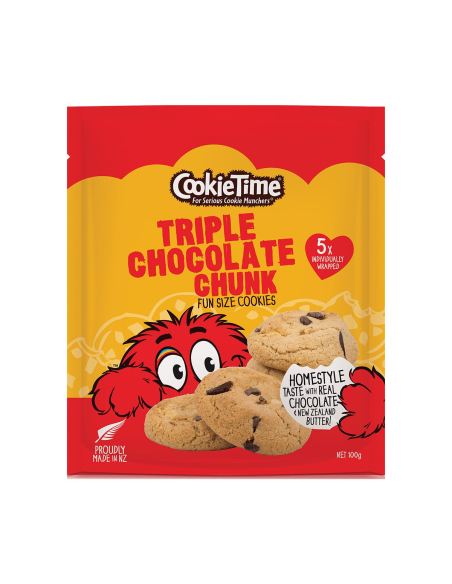 Cookie Time Triple Chocolate Chunk 5 Pack 100g x 1