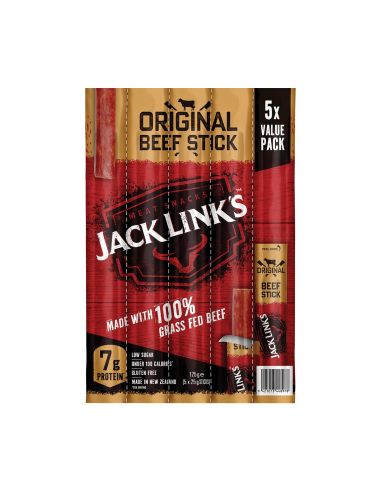 Jack Links Original Beef Sticks 5 Pack 125g x 12