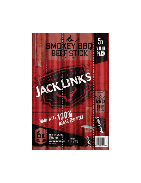 Jack Links Smokey Bbq Beef Sticks 5 Pack 125g x 12