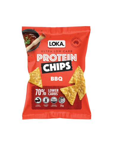 Loka Foods Protein Chips Bbq 35g x 6