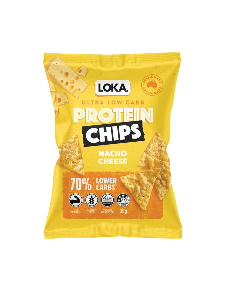 Loka Foods Protein Chips Nacho Cheese 35g x 6