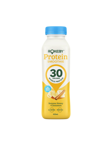 Rokeby Protein Smoothie Banana Honey Cinnamon 425ml x 6