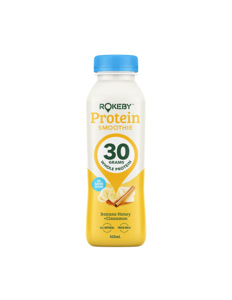 Rokeby Protein Smoothie Banana Honey Cinnamon 425ml x 6