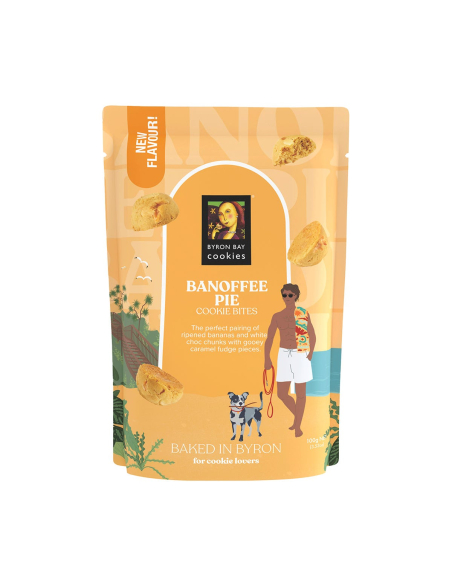 Byron Bay Cookies Bancoffee Pie Biscotti Bites 100g x 6