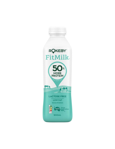 Rokeby Fit Milk Low Fat 900ml x 6