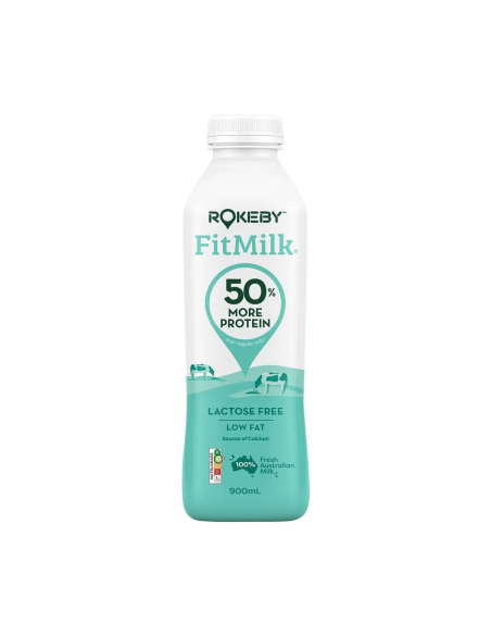 Rokeby Fit Milk Low Fat 900ml x 6